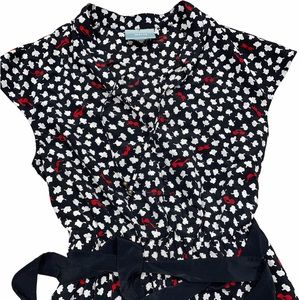 Maeve Black and White Floral Dress